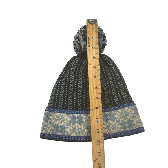 Mountain ladies & ewe handmade wool hat women Nordic blue black tan vintage - Picture 9 of 16